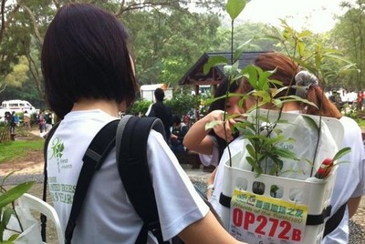 每組植樹隊伍都需要設計和制造承載用具，運送樹苗和種植工具到指定植樹場。